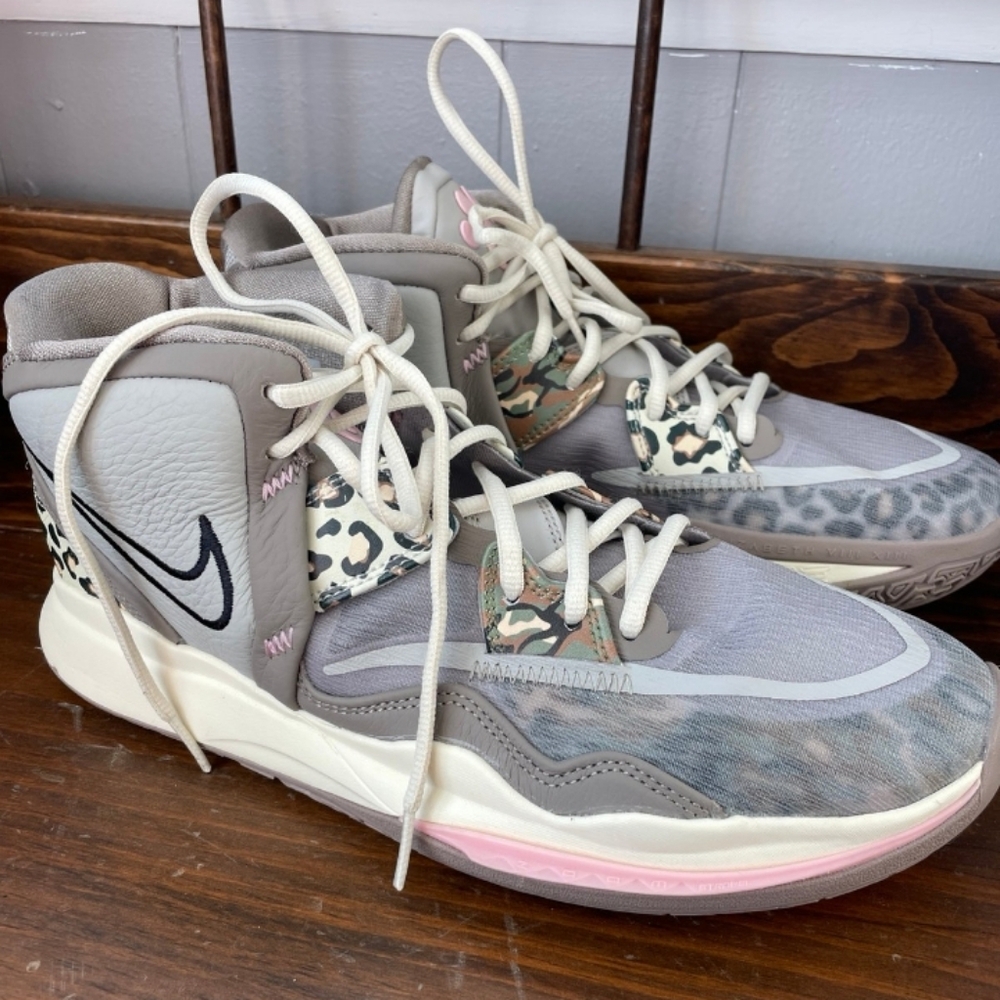 Nike Kyrie Infinity Leopard Print Basketball Shoes Iron Ore Size 9.5 9 1/2 - Picture 3 of 6
